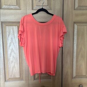 White Birch Ruffled Sleeve Blouse Size M